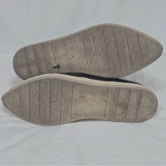 Vince Paeyre Black Leather Contrast Sole Pointed Toe Sneakers 7 - Picture 11 of 13